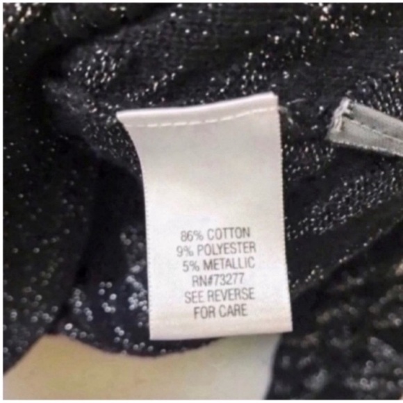 Black & Gray Silver Metallic Zebra Sparkle Sweater - Picture 3 of 4